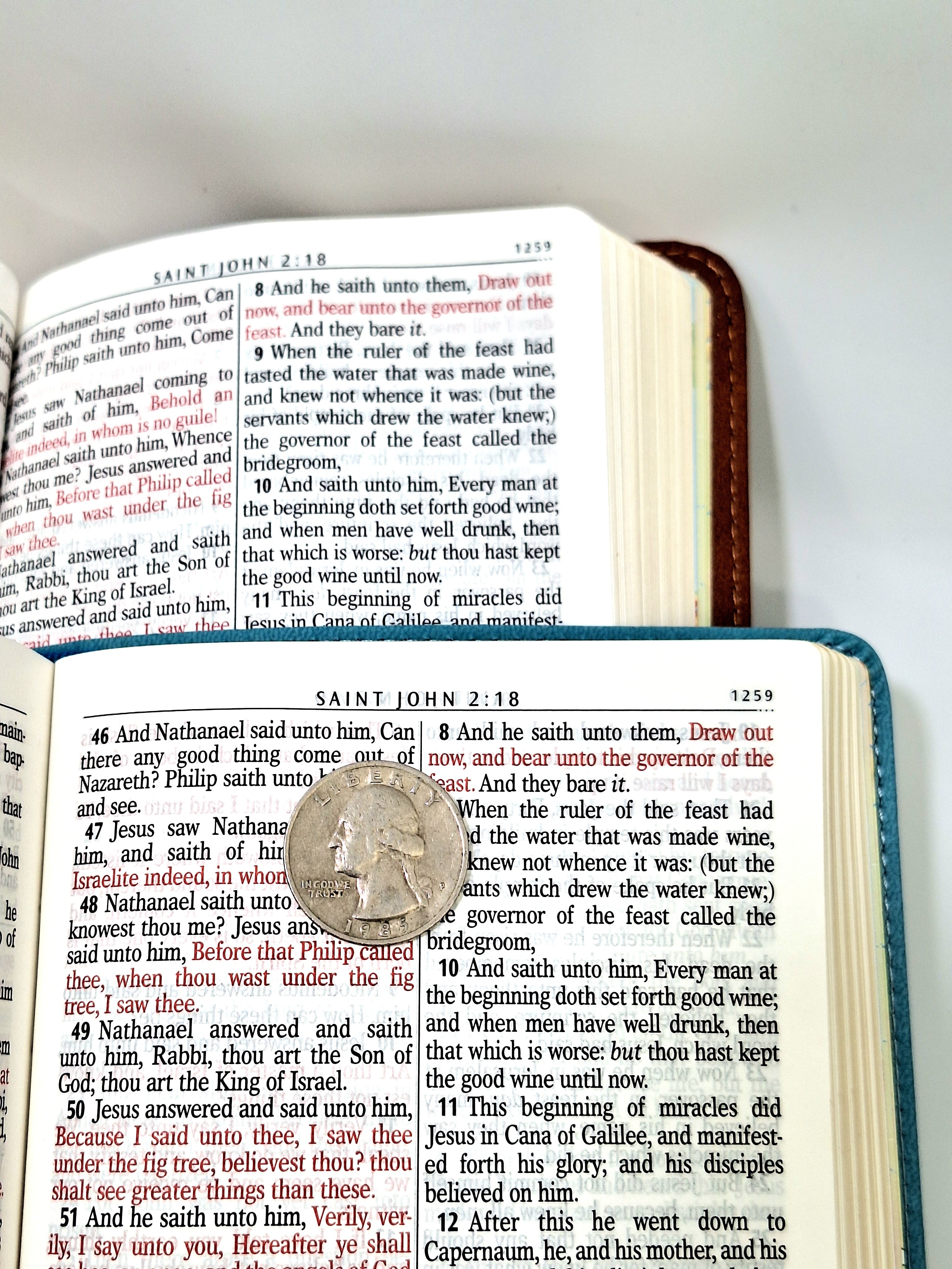 Custom Engraved Leather KJV Bible