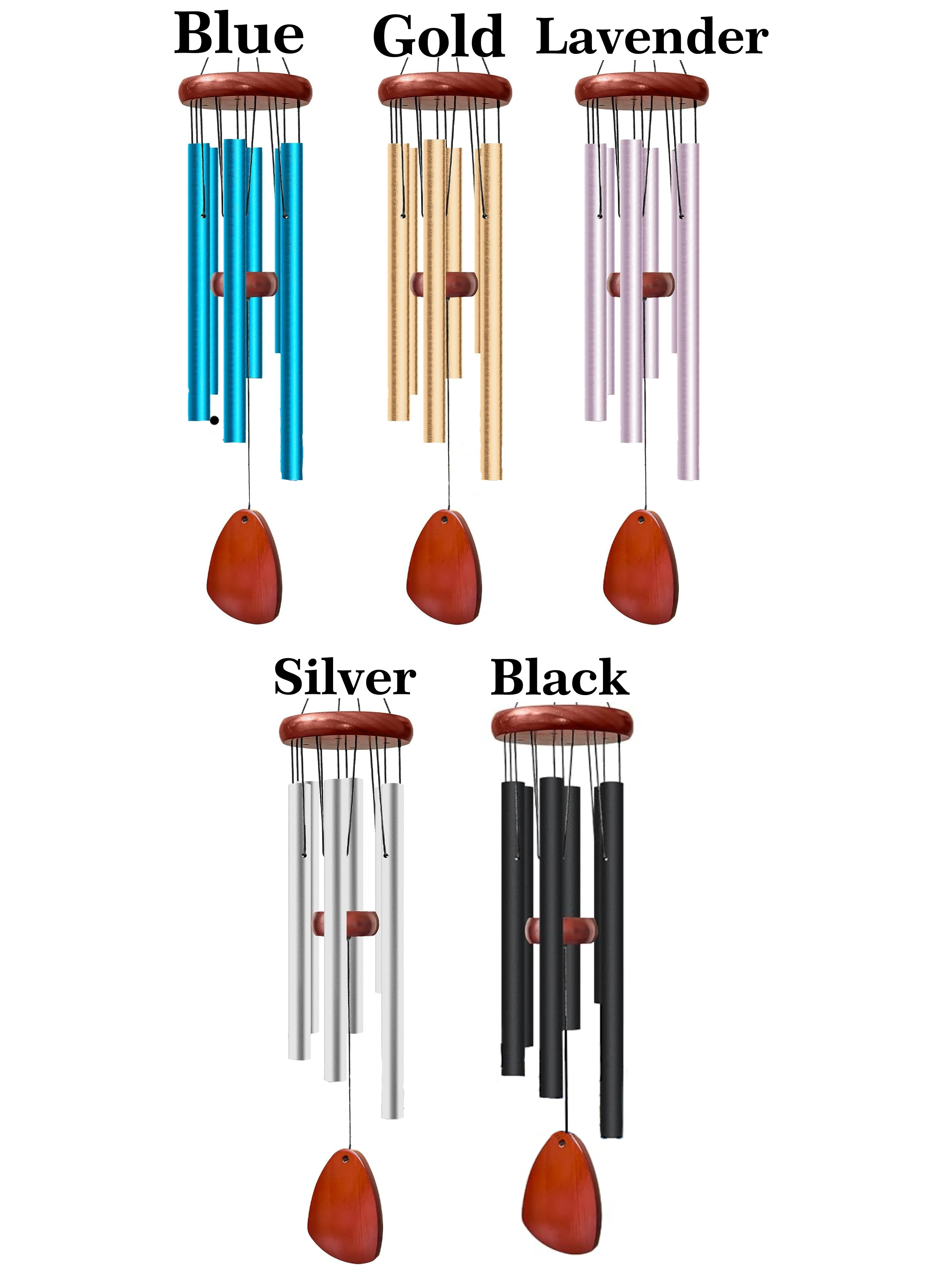 Custom Engraved Wind Chimes - Memorial Keepsake