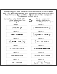 Custom Children's Garden Tool Set