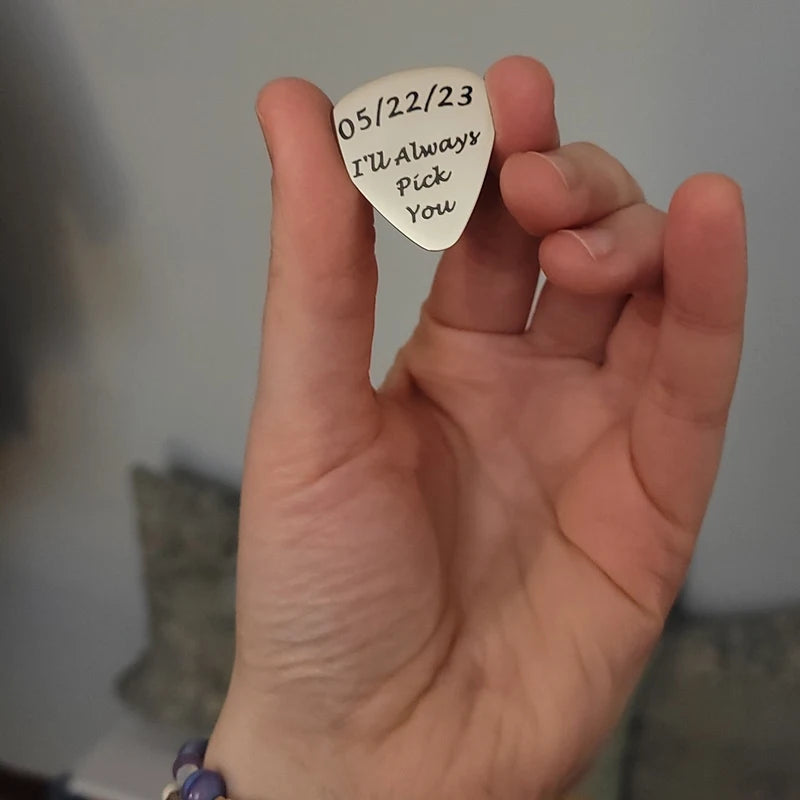 Custom Engraved Metal Guitar Pick