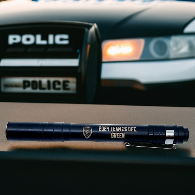 Personalized pen light for police