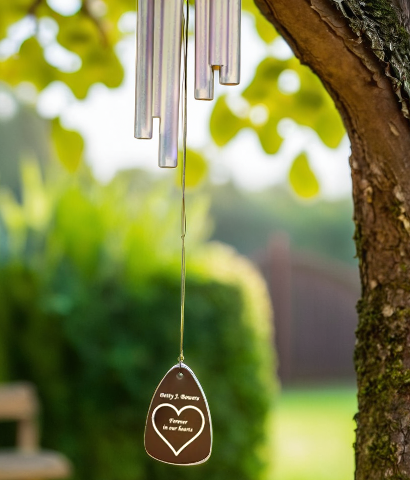 Custom Engraved Wind Chimes - Memorial Keepsake