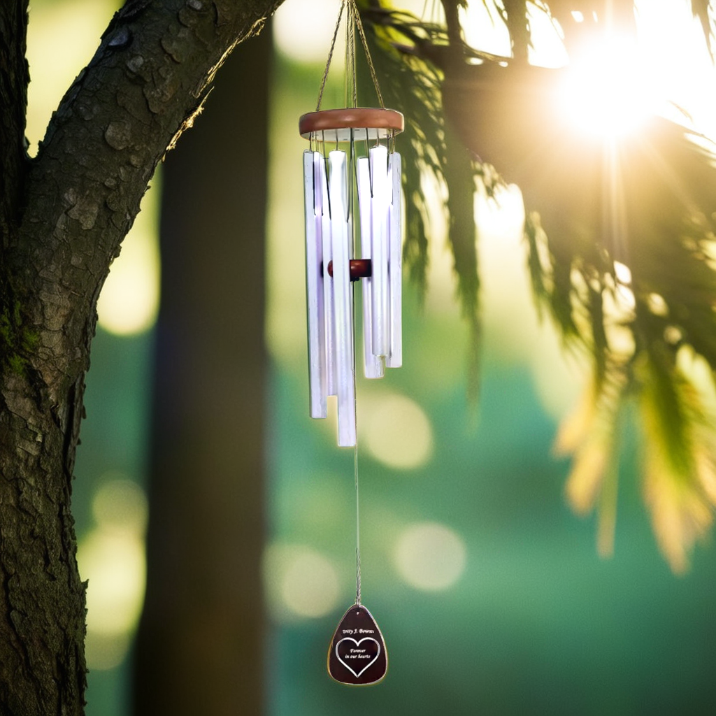 Custom Engraved Wind Chimes - Memorial Keepsake