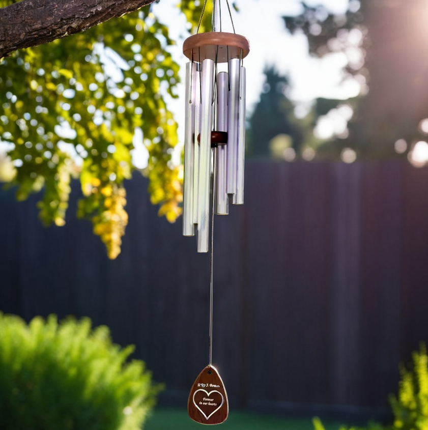 Custom Engraved Wind Chimes - Memorial Keepsake