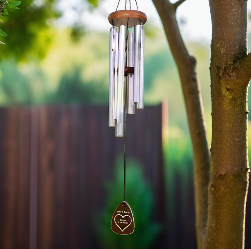 Custom Engraved Wind Chimes - Memorial Keepsake