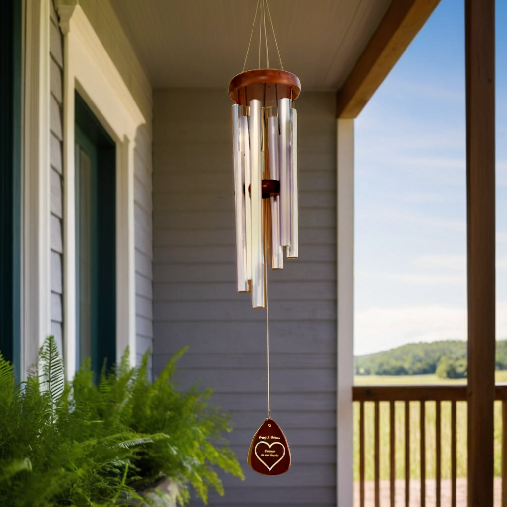Custom Engraved Wind Chimes - Memorial Keepsake