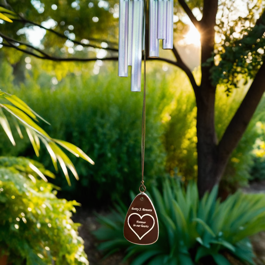 Custom Engraved Wind Chimes - Memorial Keepsake