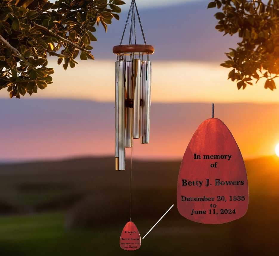 Custom Engraved Wind Chimes - Memorial Keepsake