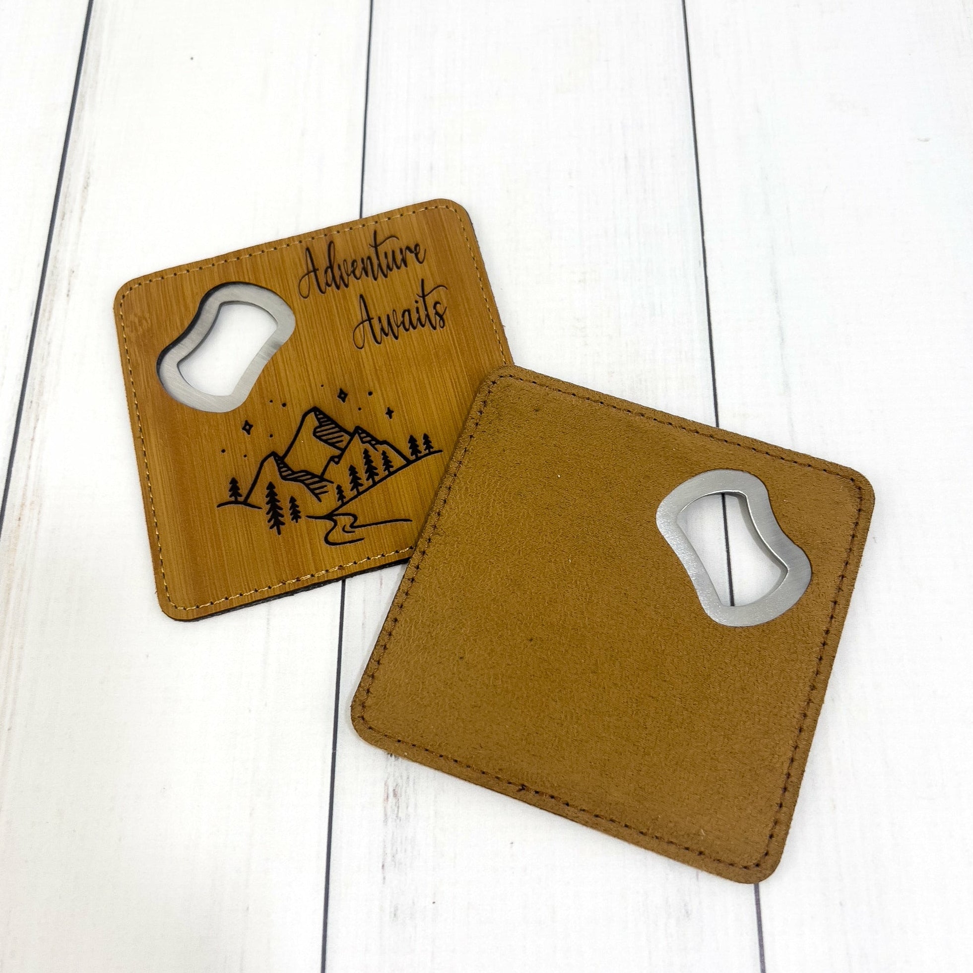 Personalized Bottle Opener Coaster Set