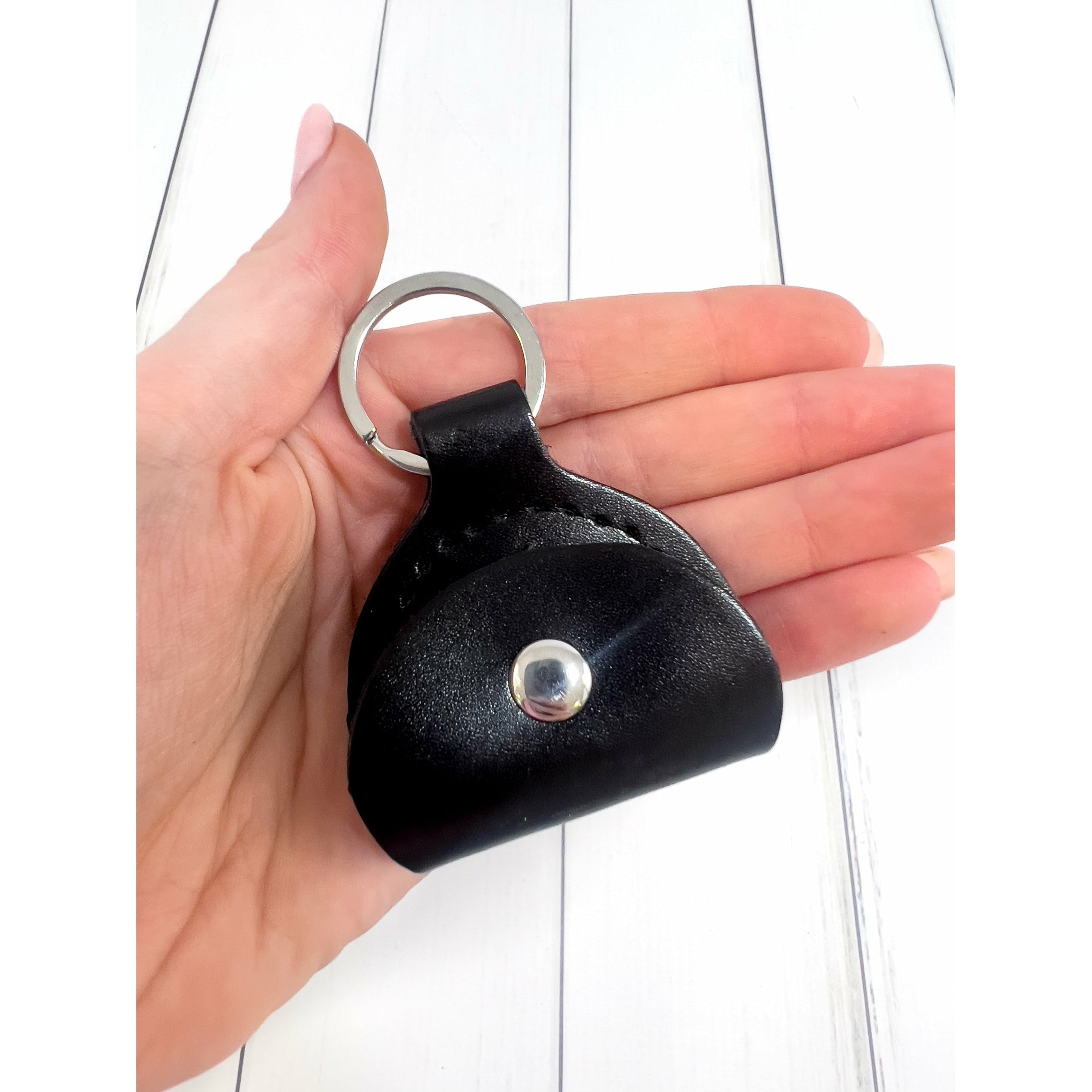 Personalized Guitar Pick Holder Keychain