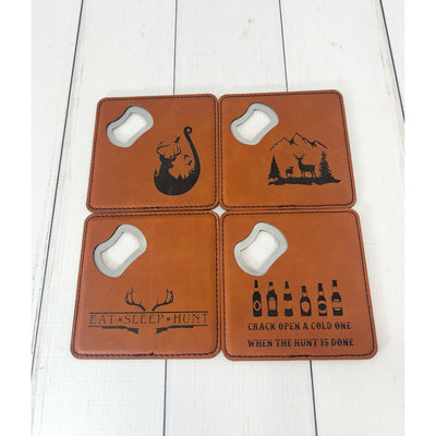 Hunting Bottle Opener Coasters