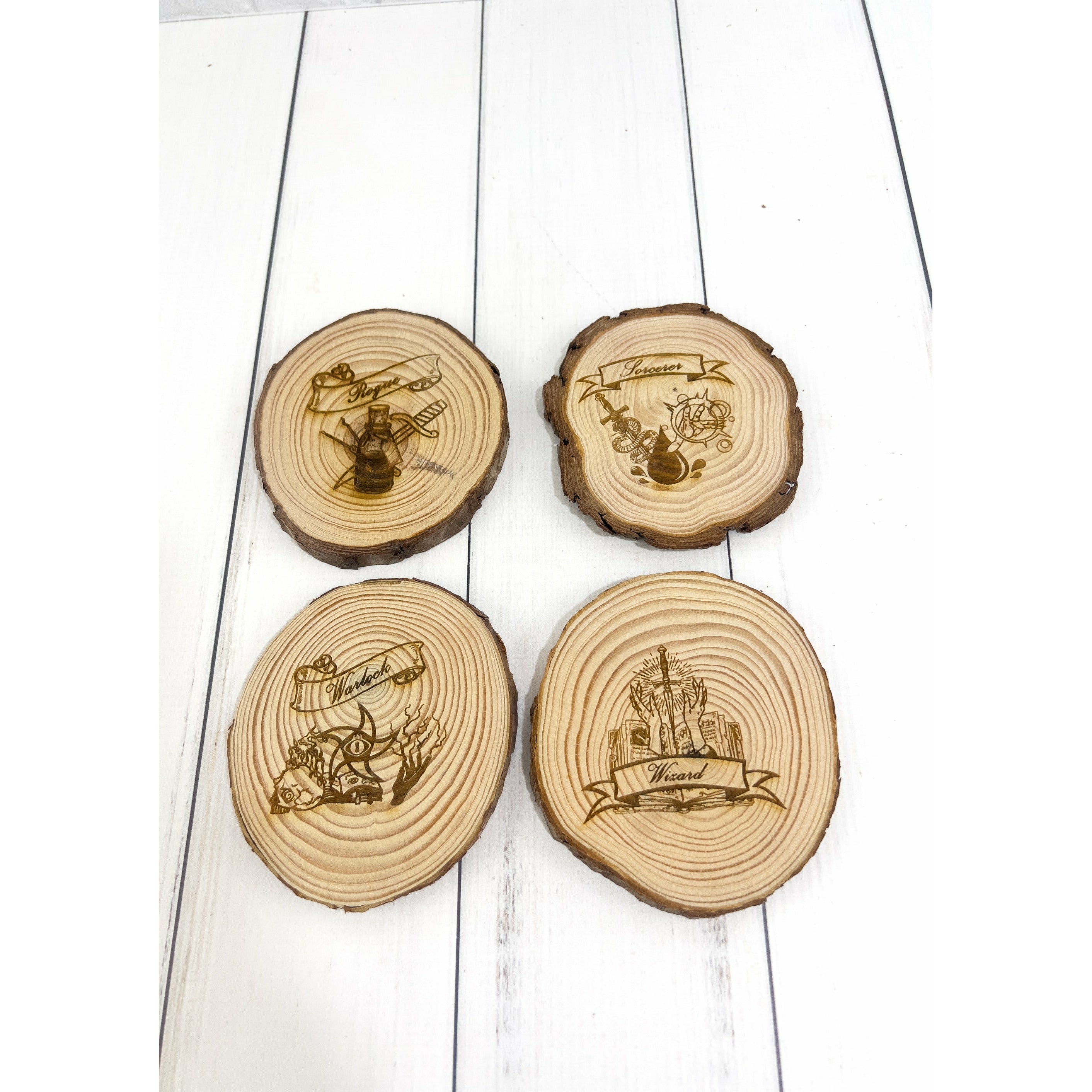 Dungeons and Dragons Log Coaster Set