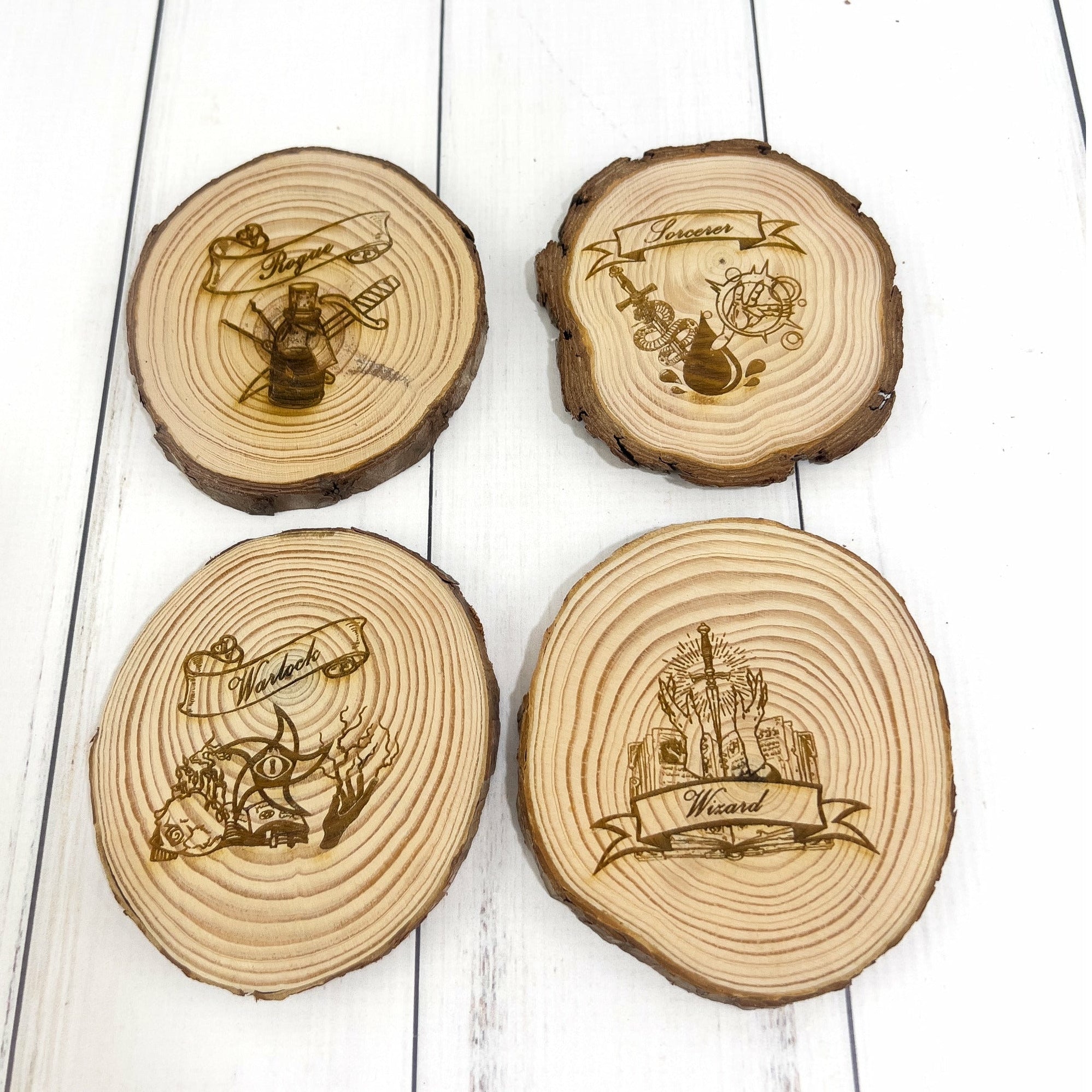 Dungeons and Dragons Log Coaster Set