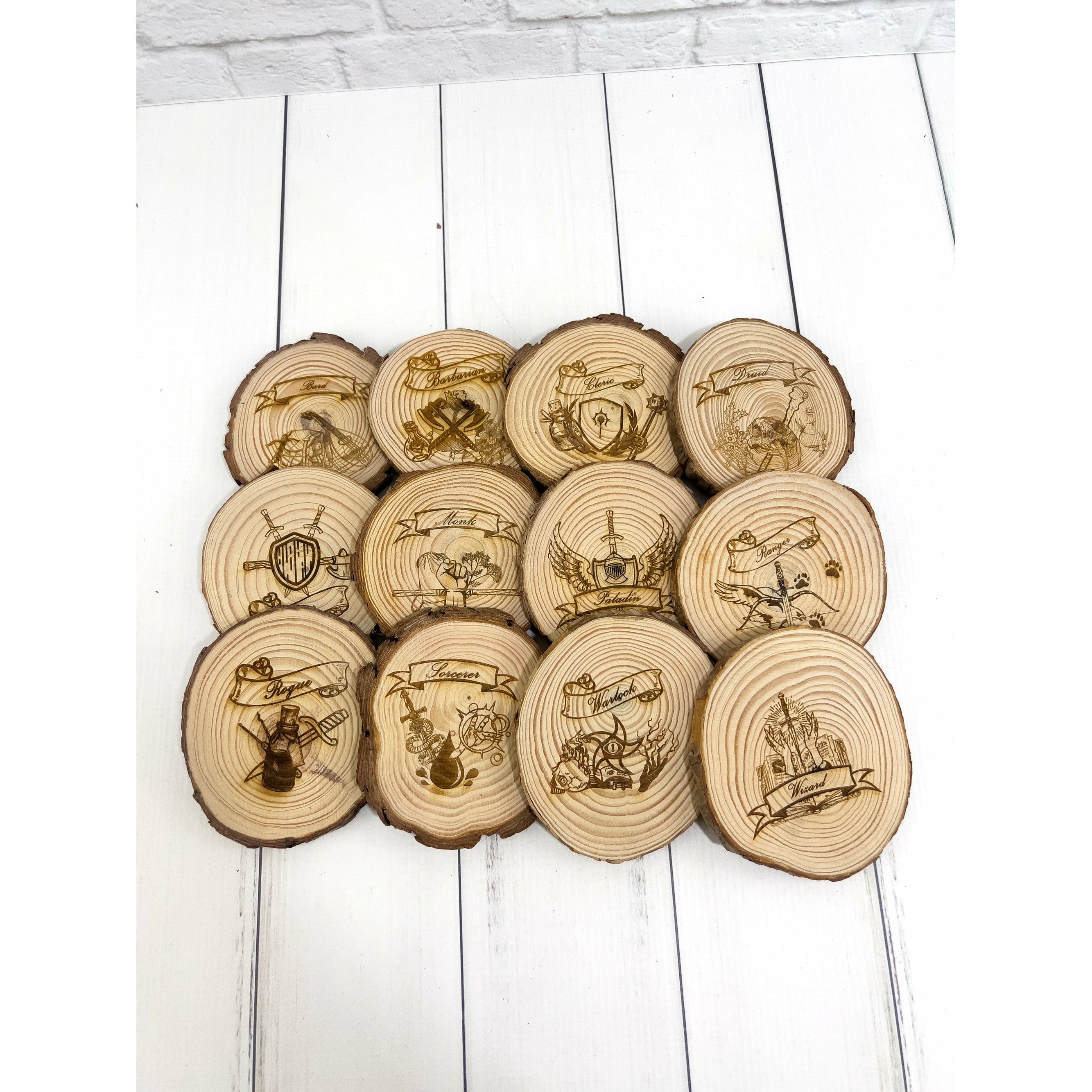 Dungeons and Dragons Log Coaster Set