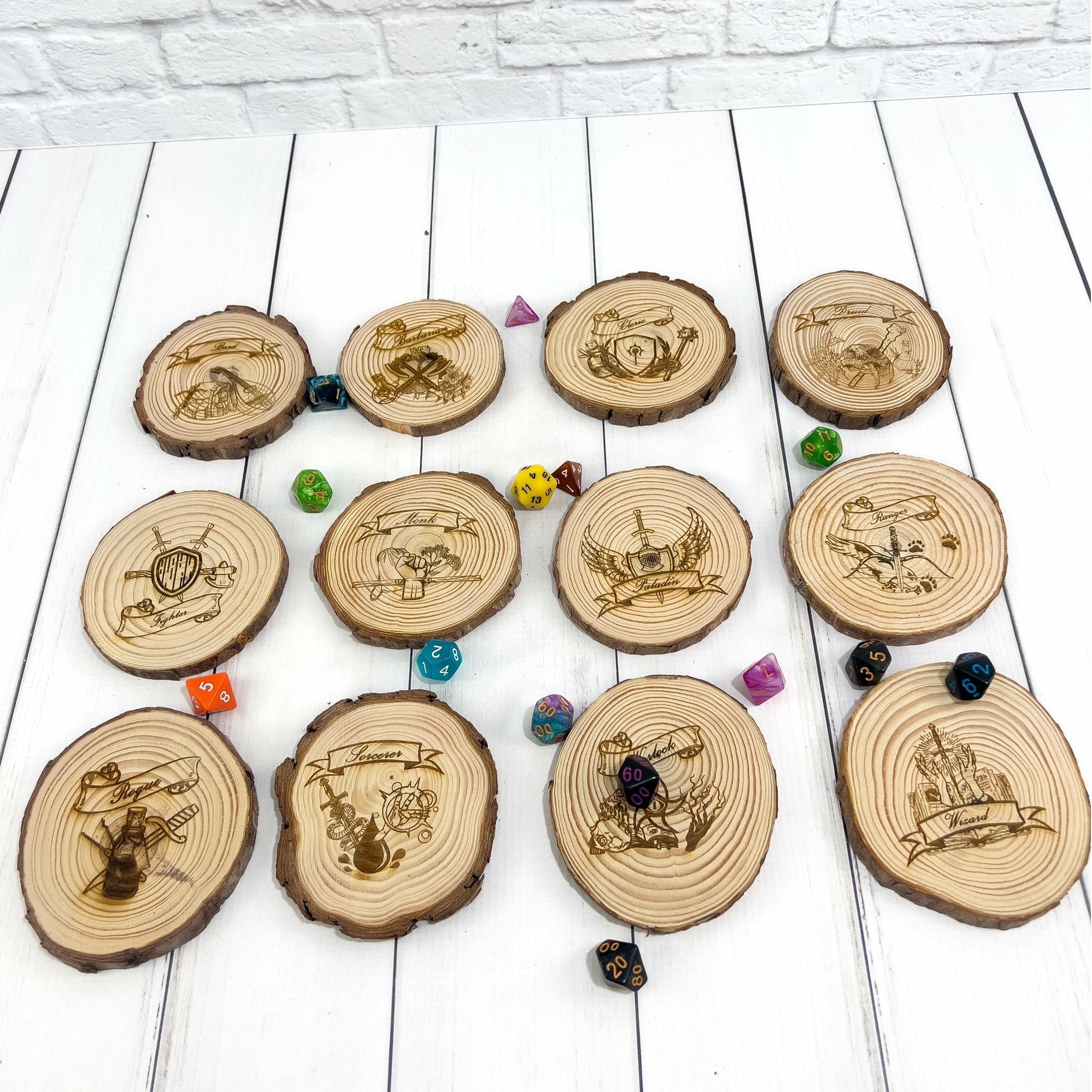 Dungeons and Dragons Log Coaster Set