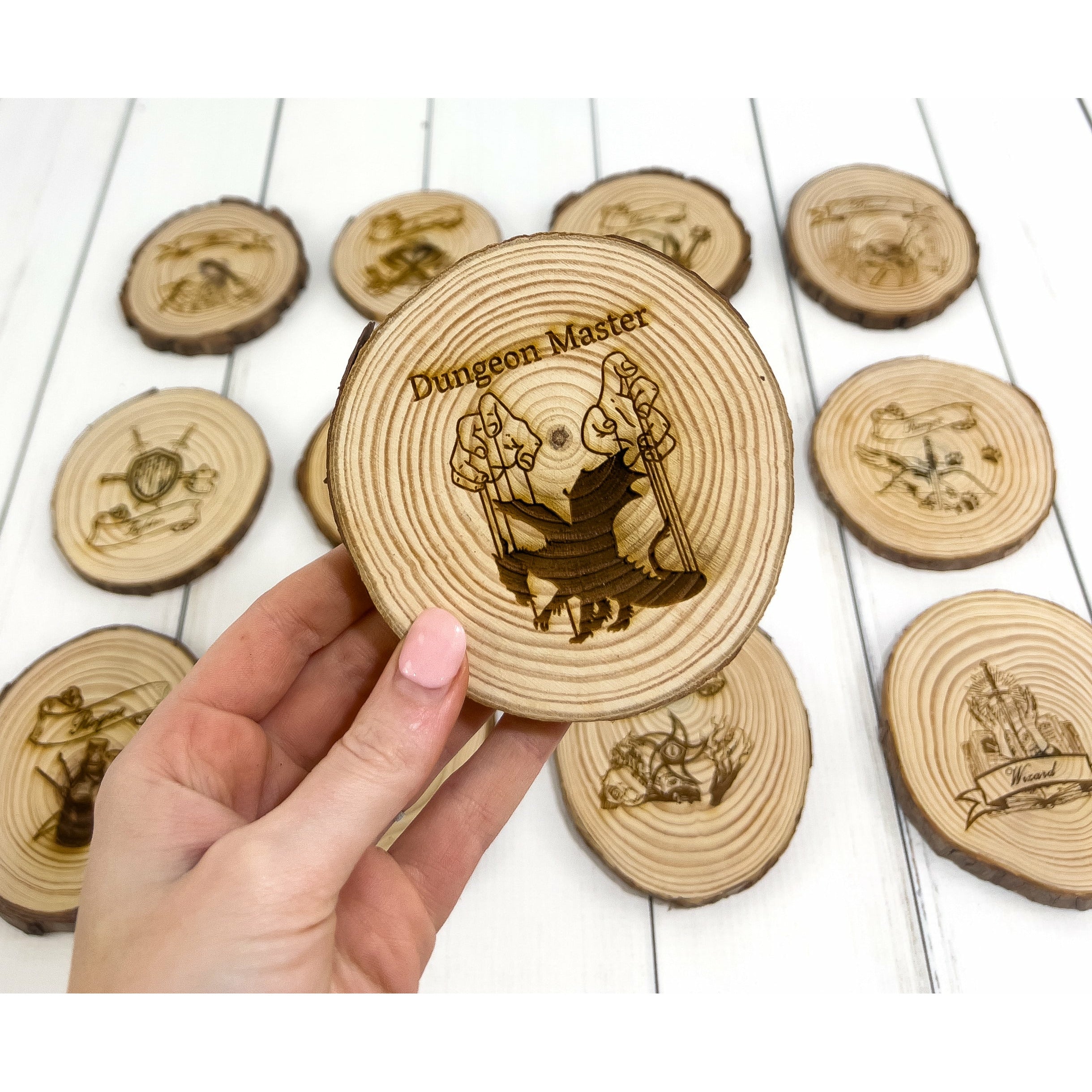 Dungeons and Dragons Log Coaster Set