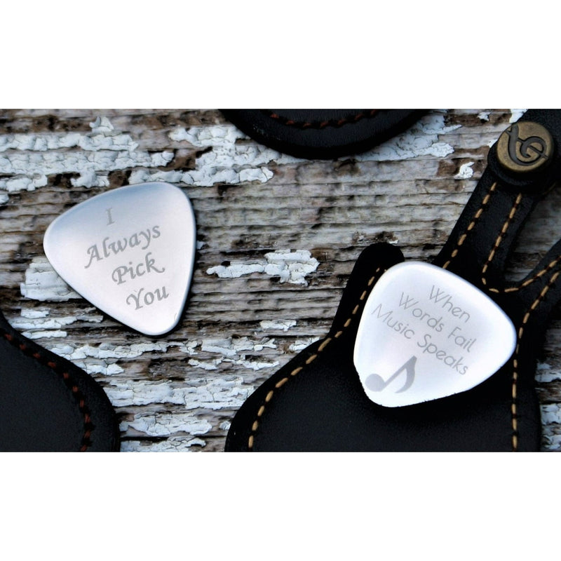Custom Engraved Metal Guitar Pick