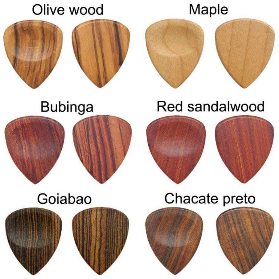 Custom Engraved Wood Guitar Pick