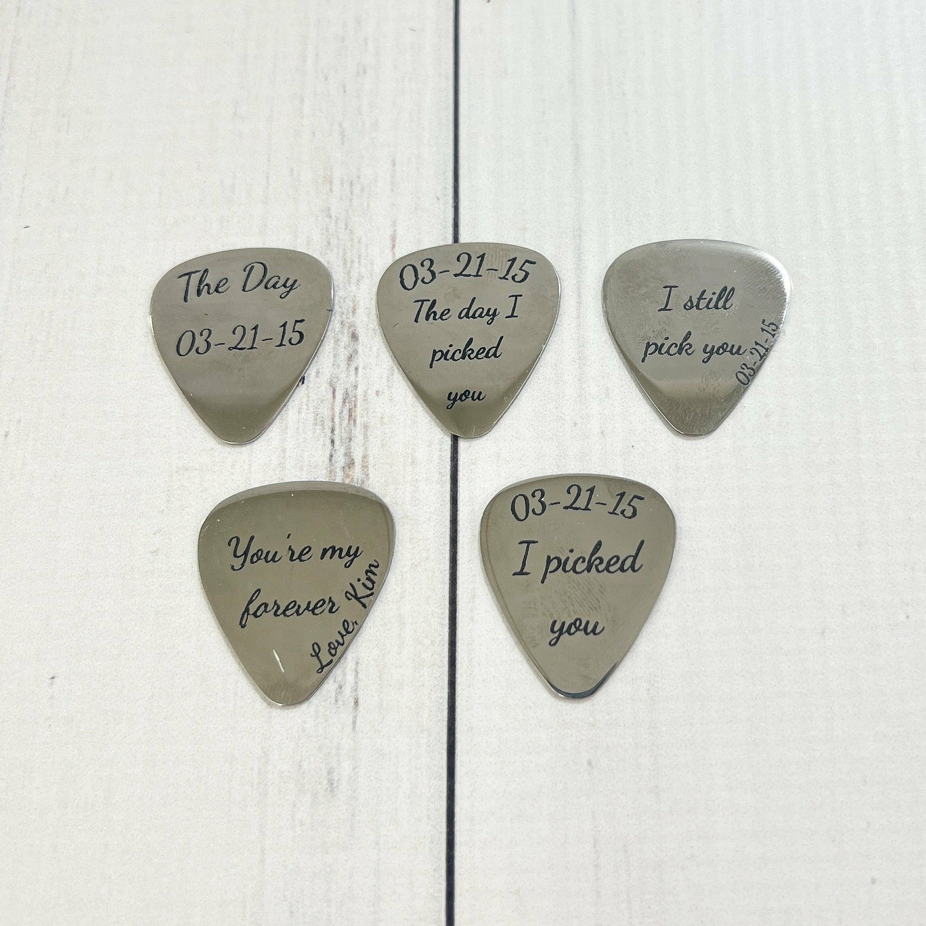 Personalized Metal Guitar Pick With Guitar Pick Holder