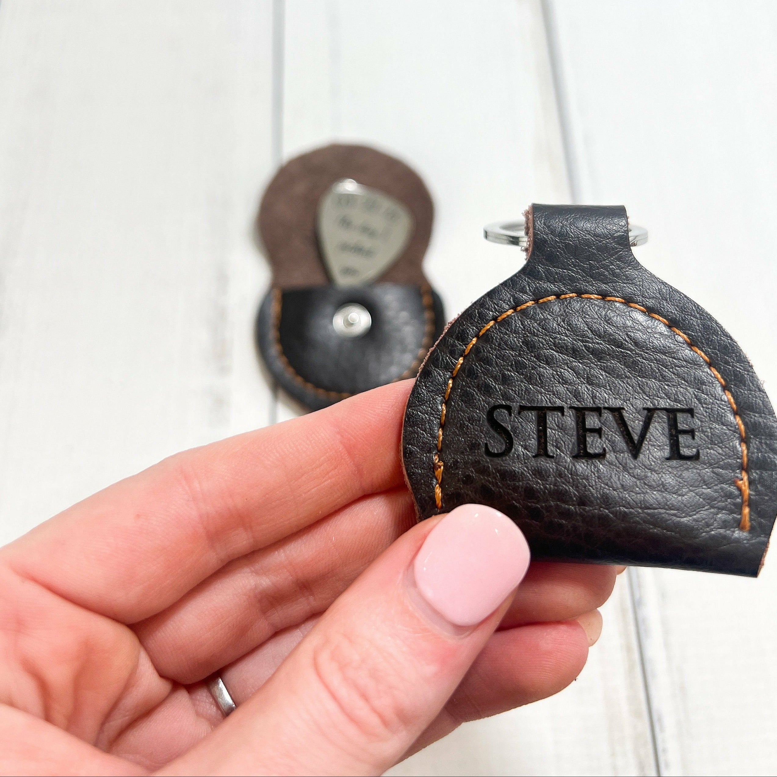 Personalized Metal Guitar Pick With Guitar Pick Holder