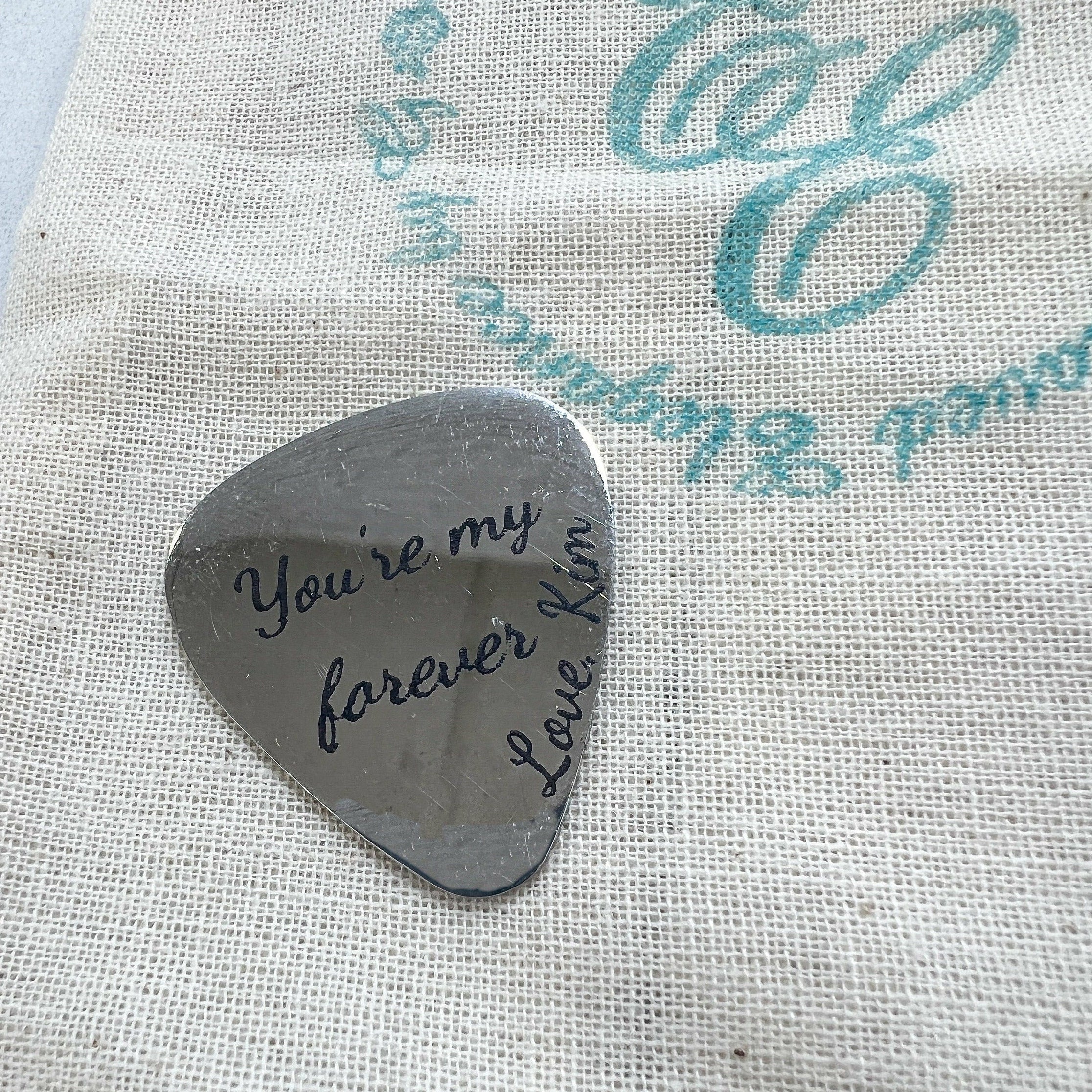 Custom Engraved Metal Guitar Pick