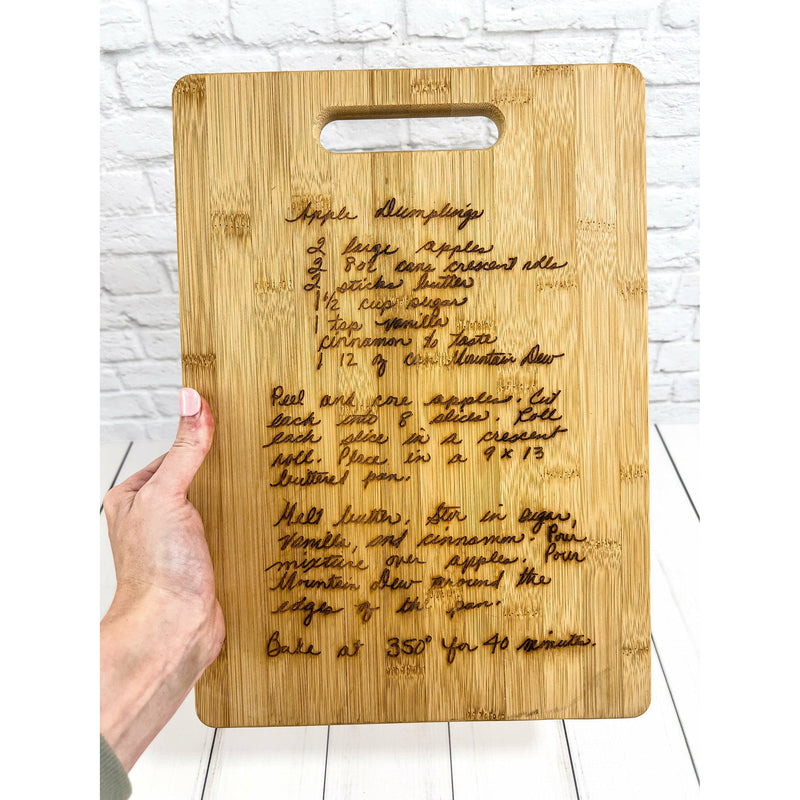 Personalized Recipe Cutting Board