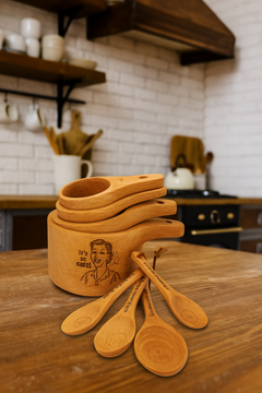 Personalized Wooden Measuring Cups and spoons set