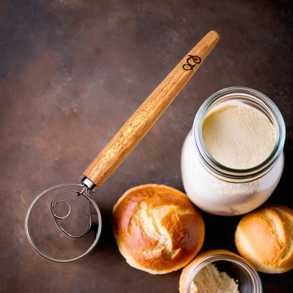 Personalized dough whisk for artisan bread making