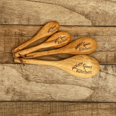 Personalized Wooden Measuring Cups and spoons set