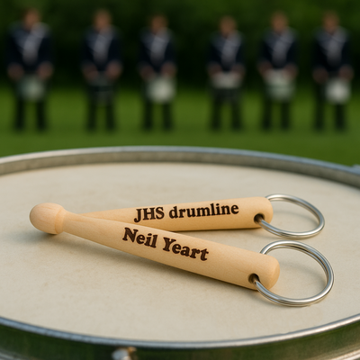 Custom Engraved Drumstick Keychain