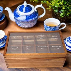 Personalized Acacia Wood Tea Box