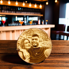 Wood Coasters Engraved W/ Your Custom Photo