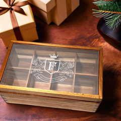 Personalized Acacia Wood Tie Box