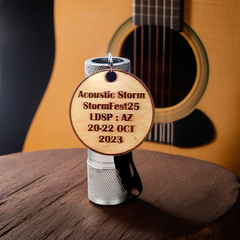 Silver Flashlights With Personalized Wooden Tag