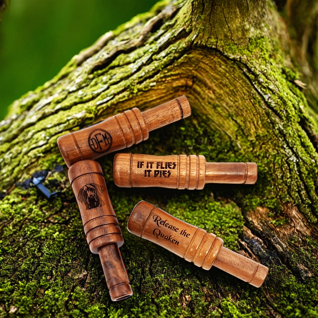 Engraved duck call hunting gift in nature