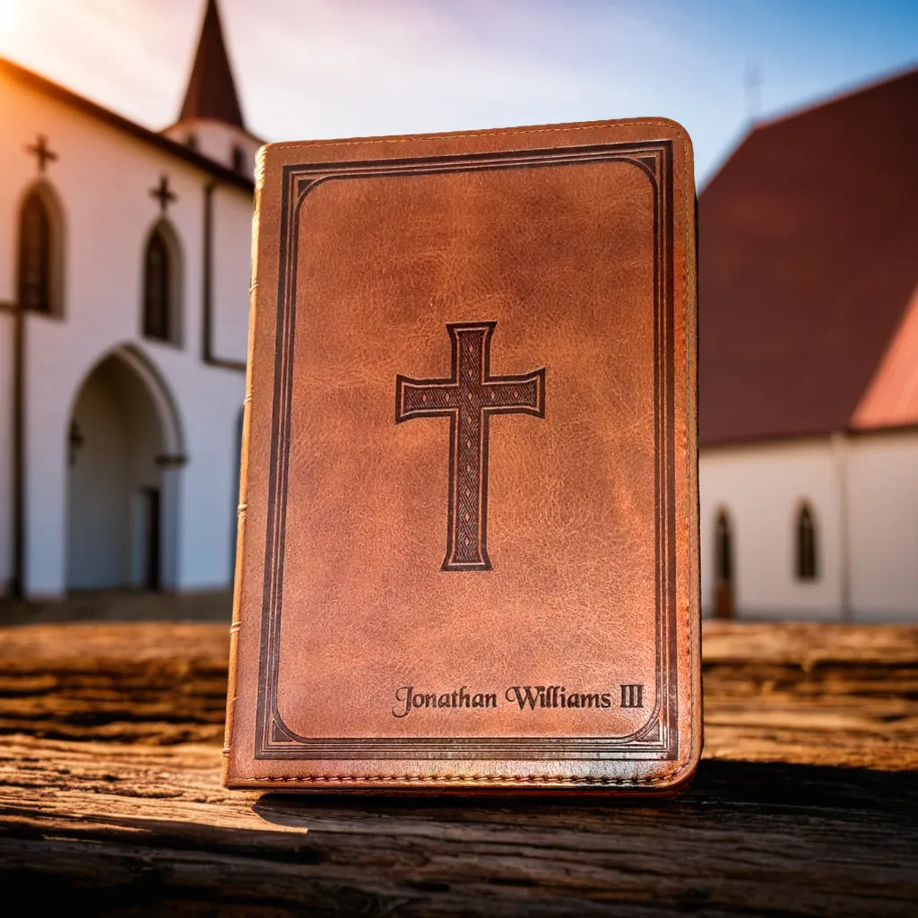 Custom engraved KJV Bible with faux leather cover