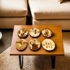 Wood Coasters Engraved W/ Your Custom Photo