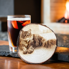 Wood Coasters Engraved W/ Your Custom Photo