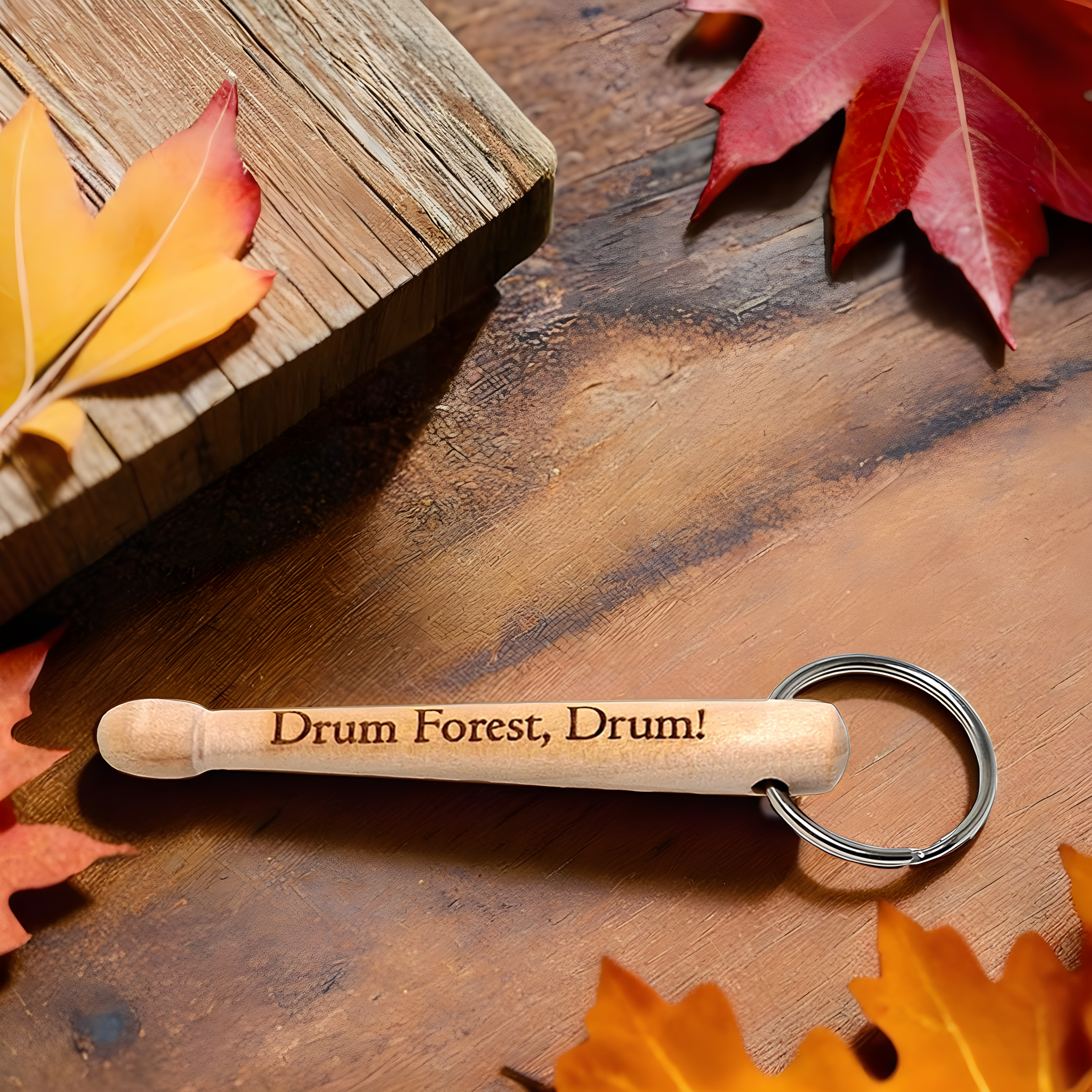 Custom drumstick key ring for music teachers and drummers