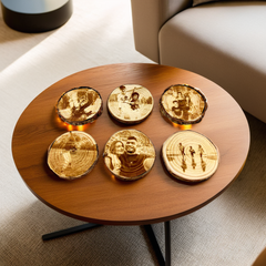 Wood Coasters Engraved W/ Your Custom Photo