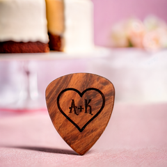 Custom Engraved Wood Guitar Pick