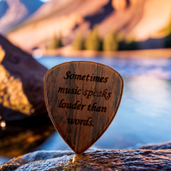 Custom Engraved Wood Guitar Pick