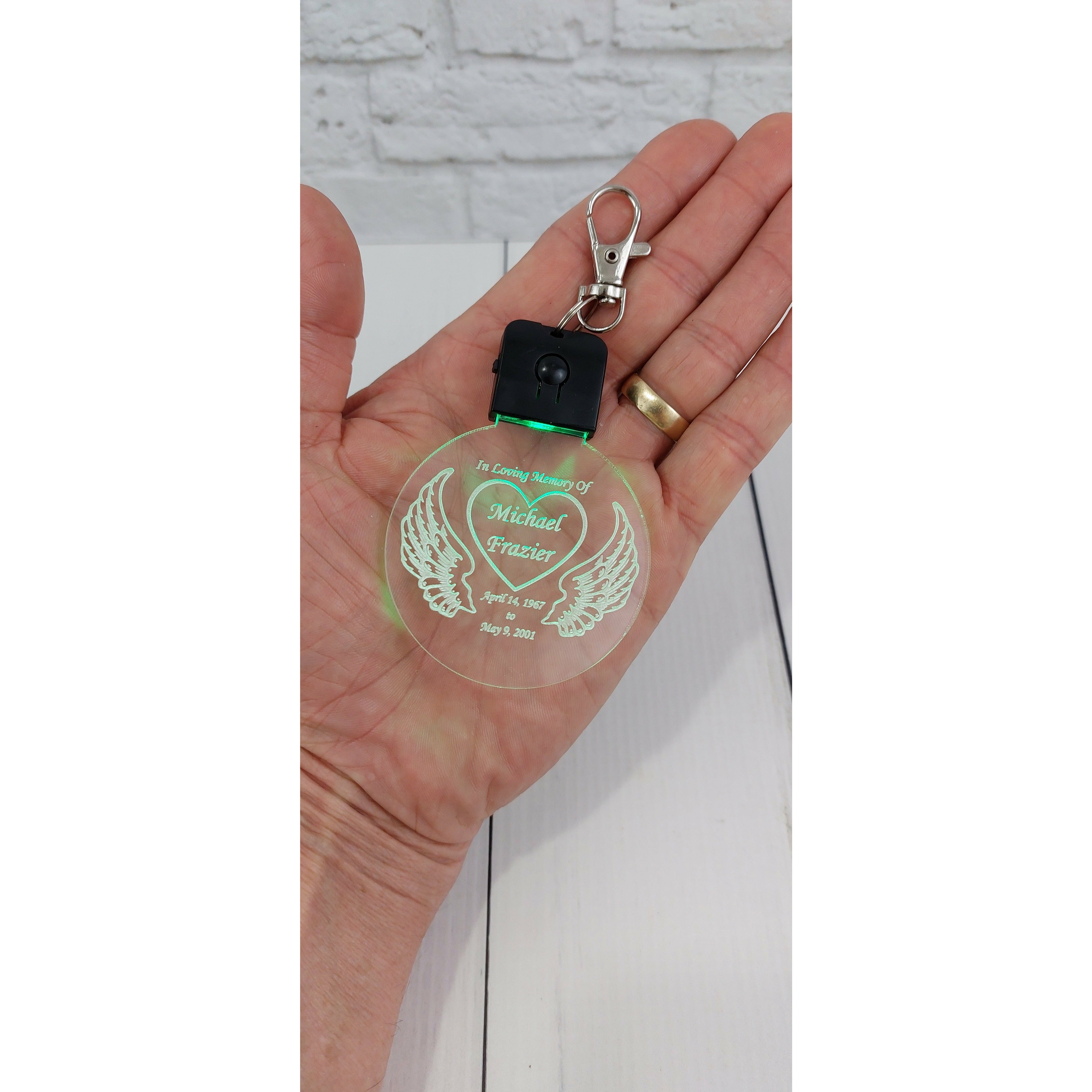 Personalized In Memory LED Acrylic Keychain