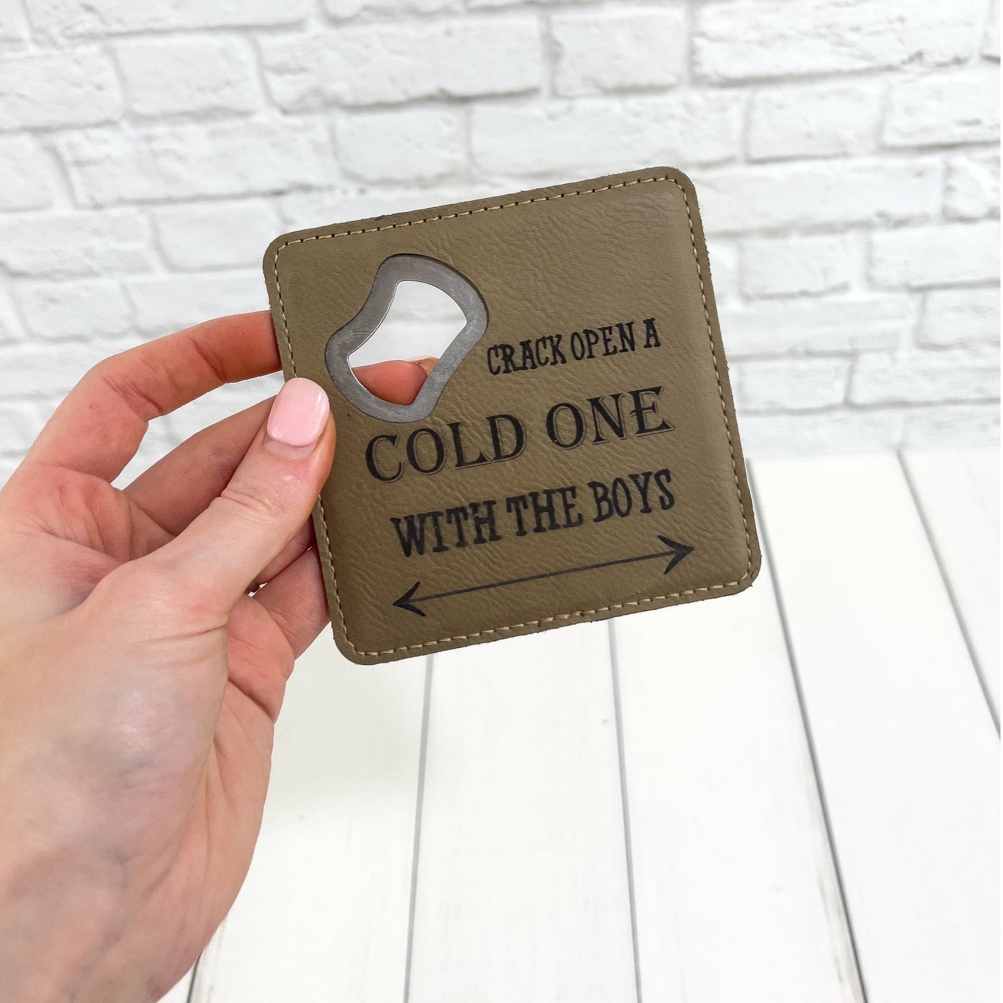Personalized Bottle Opener Coaster Set