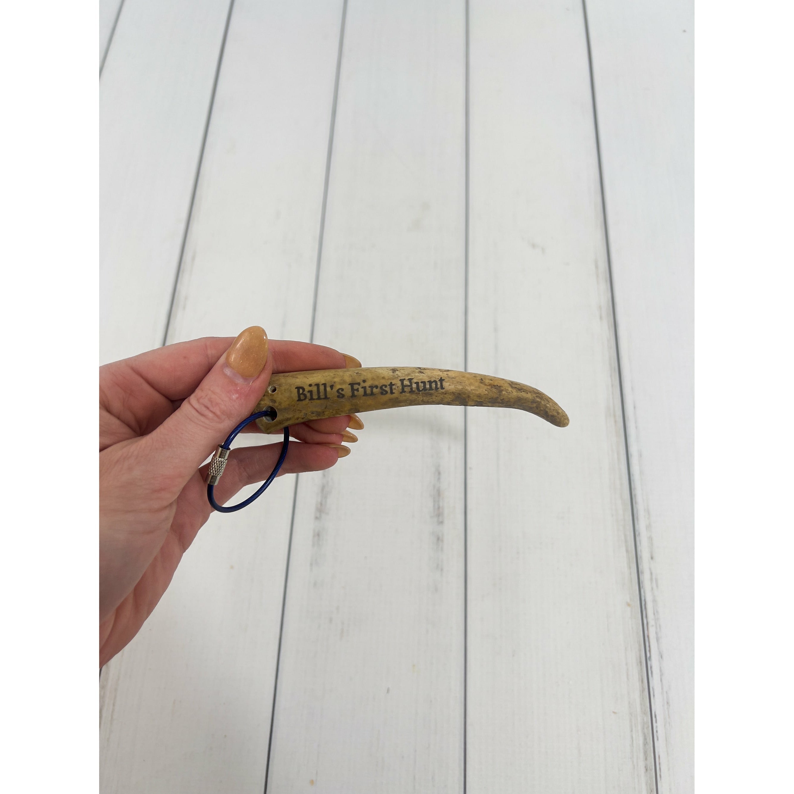 Custom Engraved Deer Antler Keychain