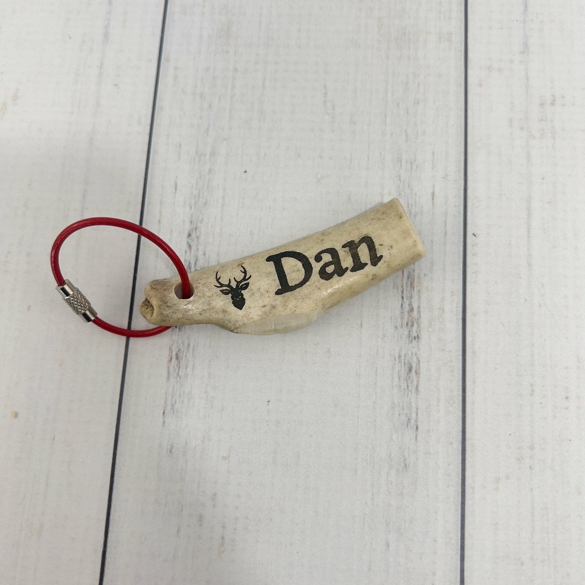 Custom Engraved Deer Antler Keychain