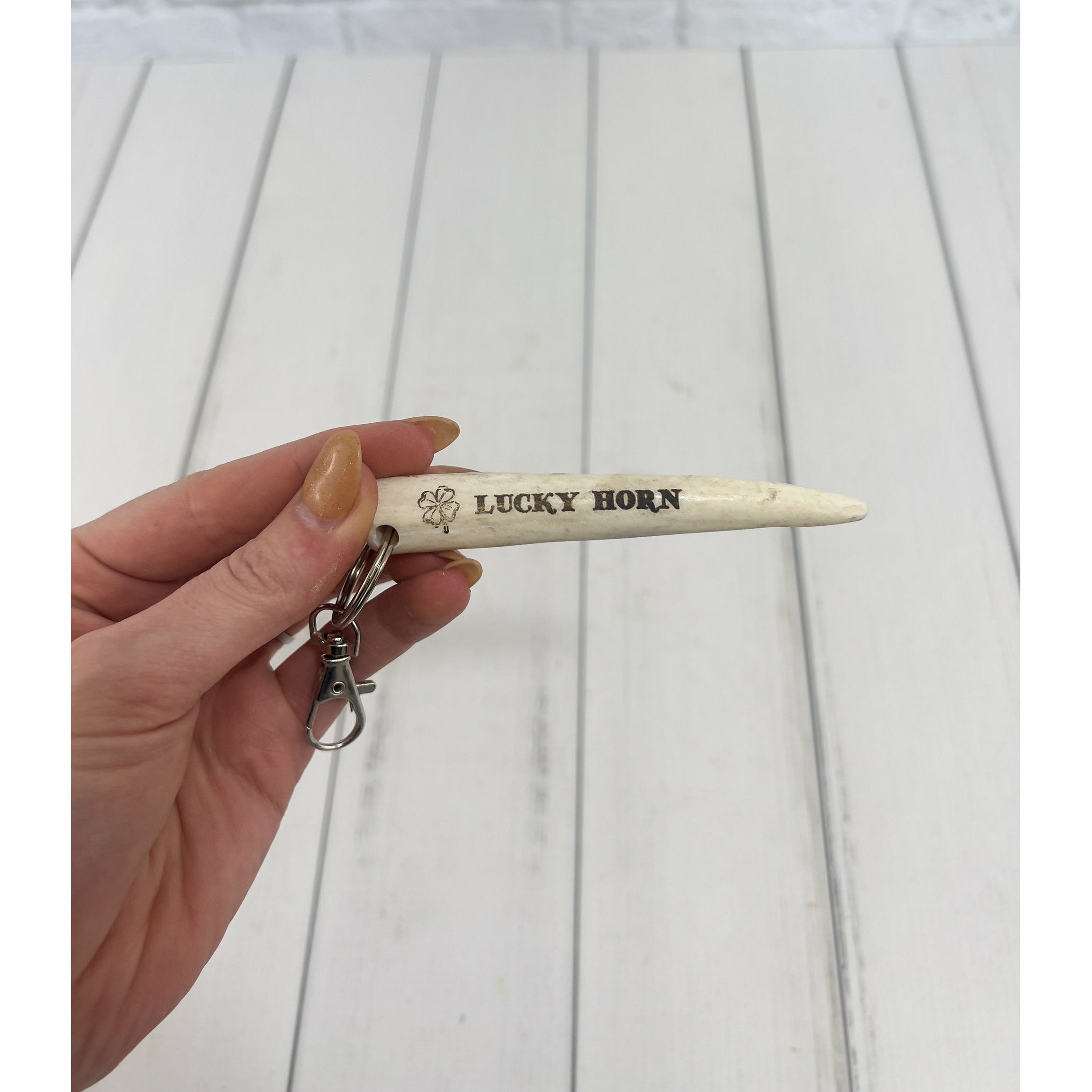 Custom Engraved Deer Antler Keychain