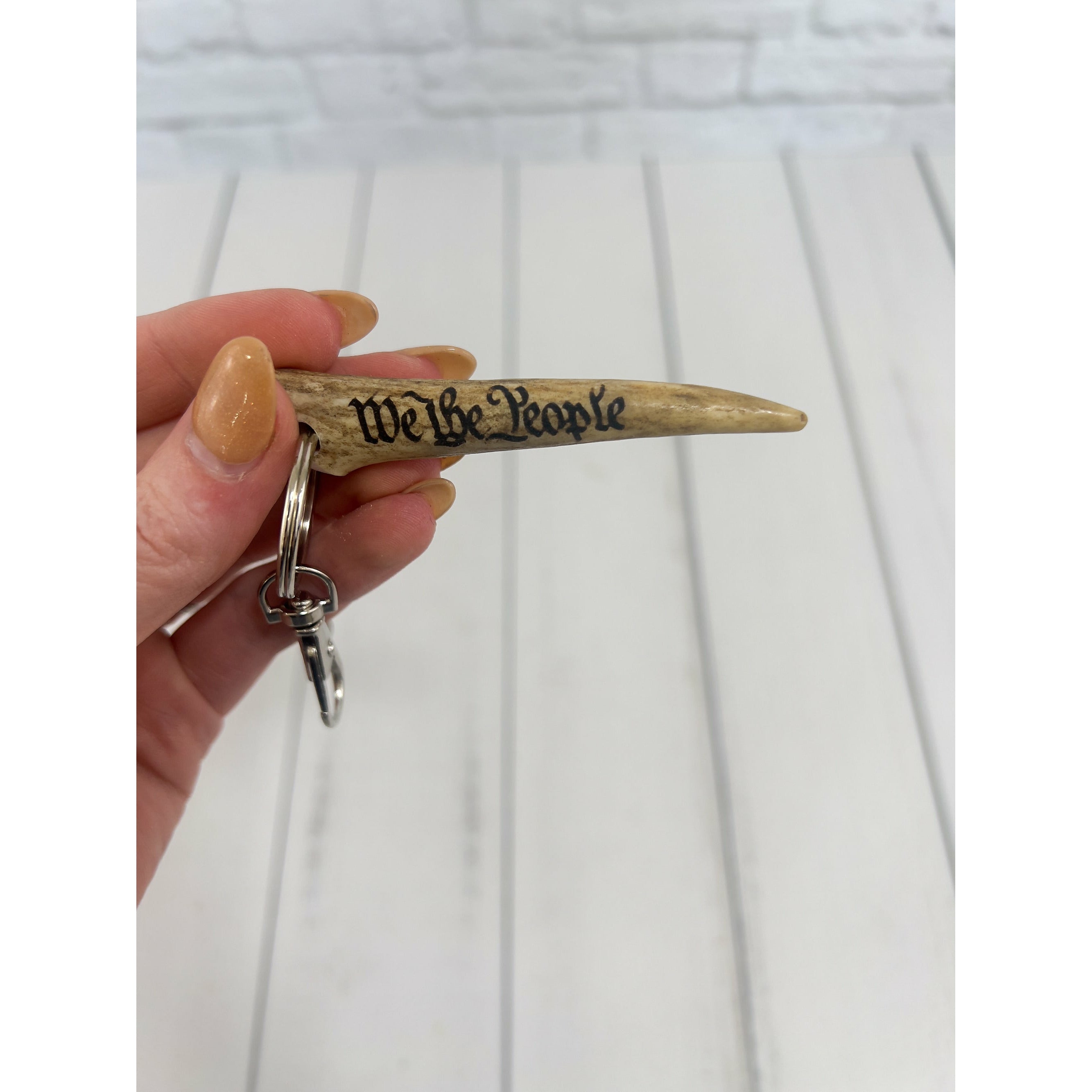 Custom Engraved Deer Antler Keychain