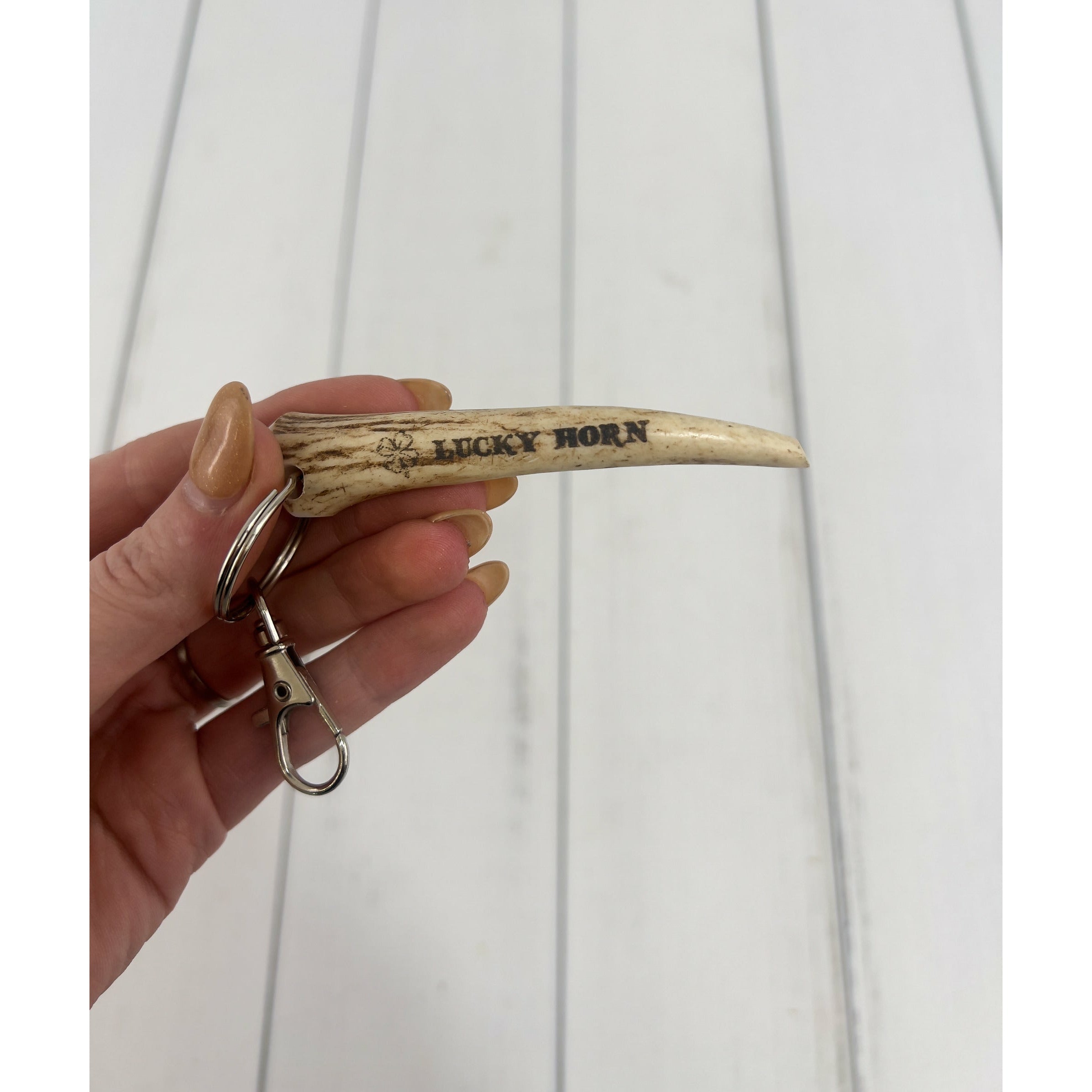 Custom Engraved Deer Antler Keychain