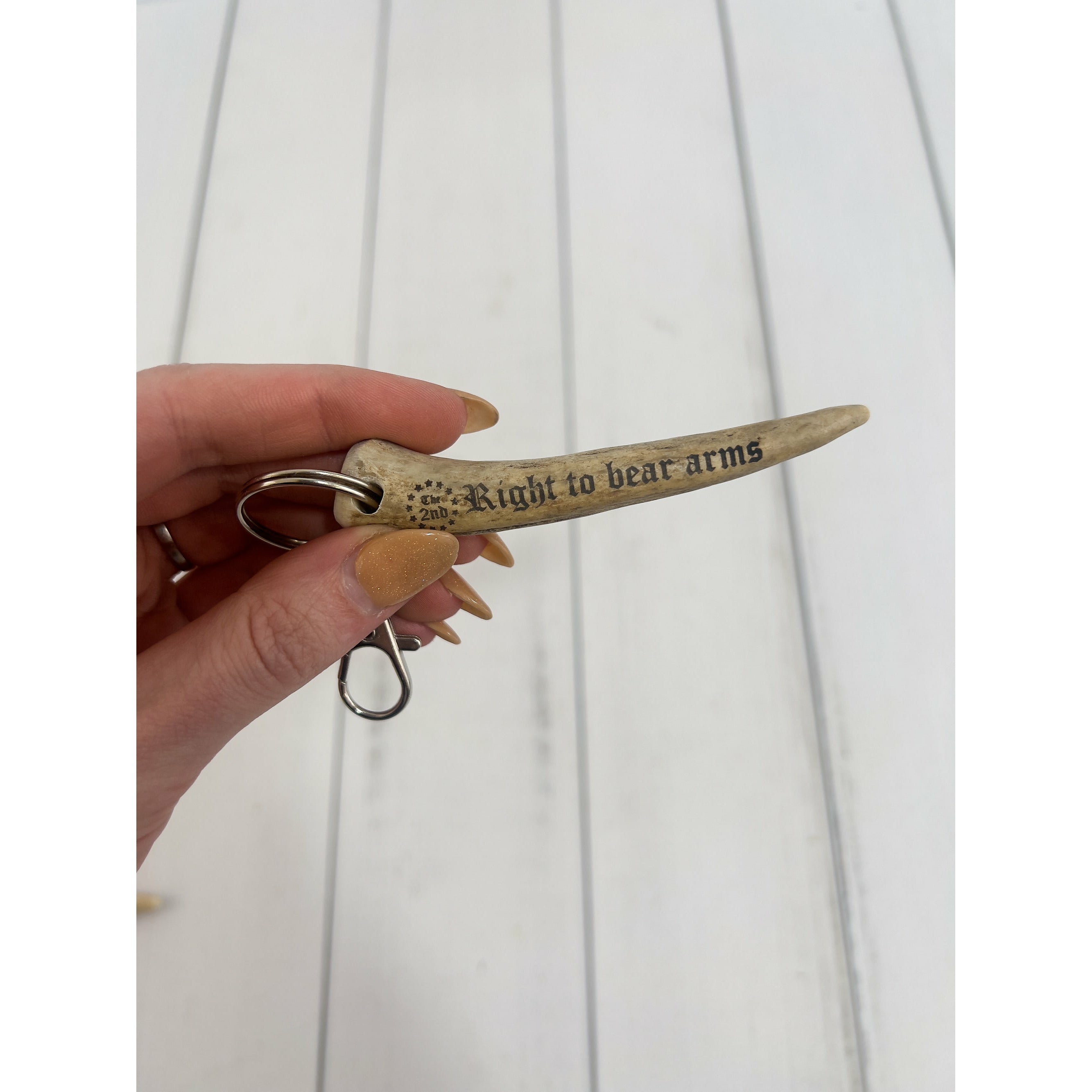 Custom Engraved Deer Antler Keychain